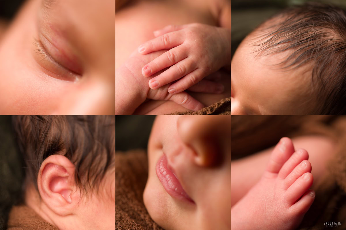 Newborn Photography in Gurgaon: Macro Close-Up. Photoshoot by Anega Bawa in Delhi Noida.
